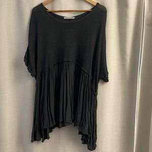 Boho very oversized short sleeved tunic